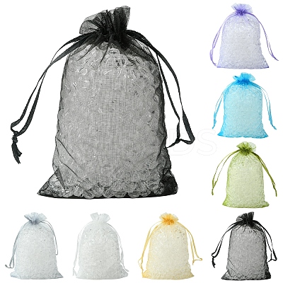 50Pcs Organza Bags Jewellery Storage Pouches Wedding Favour Party Mesh Drawstring Gift OP-FS0001-05A-1