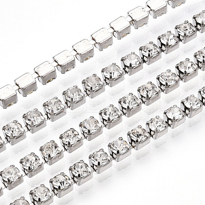 Iron Rhinestone Strass Chains CH-T004-01P-1