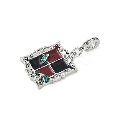 Brass Enamel Pendants KK-U043-12P-01-1