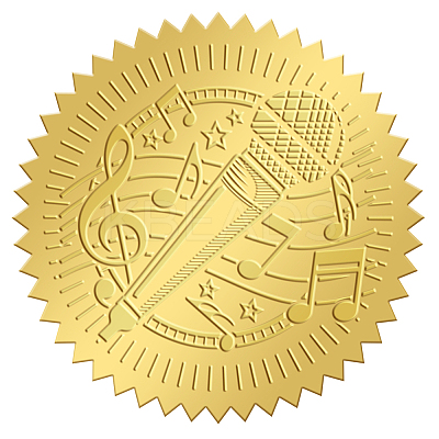 Plastic Self Adhesive Gold Foil Embossed Stickers DIY-WH0211-276-1