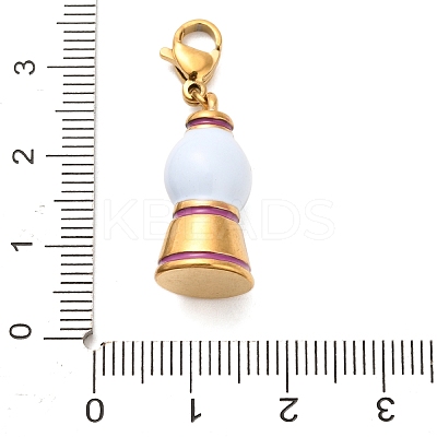 304 Stainless Steel Enamel Pendant Decorations STAS-K304-02B-G-1