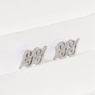 304 Stainless Steel Stud Earrings EJEW-Z089-26P-1