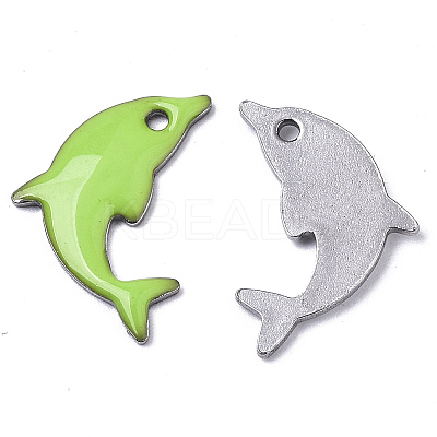 201 Stainless Steel Enamel Pendants LS-X-STAS-N088-16F-1