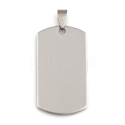 Non-Tarnish 201 Stainless Steel Rounded Rectangle Mirror Polished Finish Stamping Blank Tag Pendants STAS-S030-03-1