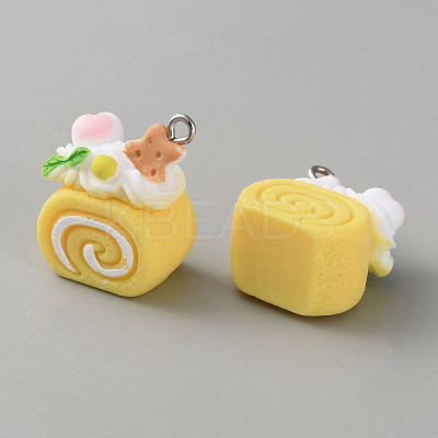 Opaque Resin Pendants RESI-CJC0028-05P-03-1