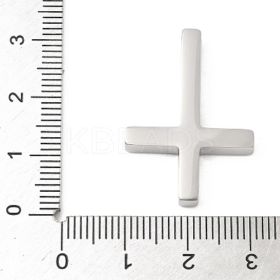 304 Stainless Steel Saint Peter's Cross Pendants STAS-K311-10E-P-1