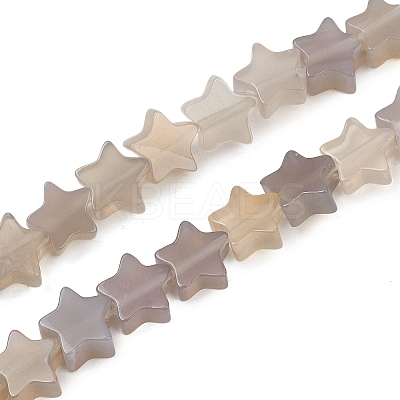 Natural Grey Agate Beads Strands G-U021-B01-02-1