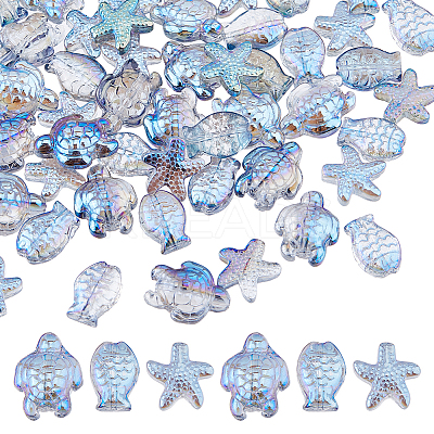 DIY Tortoise Starfish Fidh Beads Findings Kits DIY-NB0013-92-1