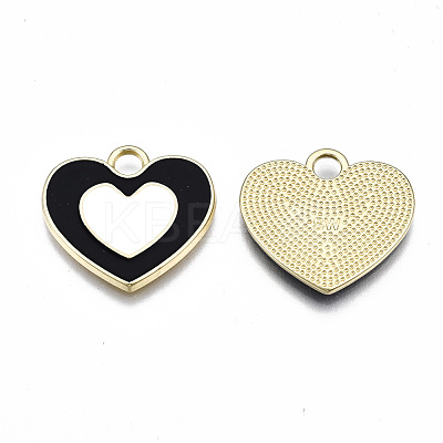 Rack Plating Alloy Enamel Pendants ENAM-T014-03-RS-1