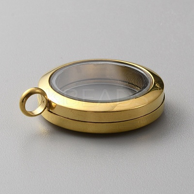 304 Stainless Steel Locket Pendants LS-STAS-WH0027-44G-1