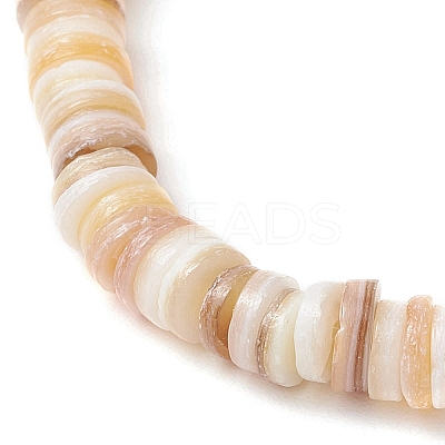 2Pcs Natural Cultured Freshwater Pearl & Shell & Brass Spacer Beads Stretch Bracelets for Women BJEW-JB11874-1