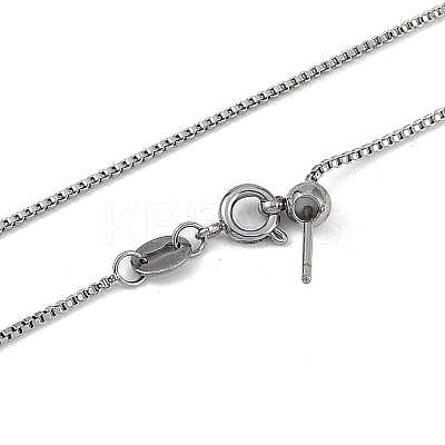 304 Stainless Steel Box Chains Necklaces LS-NJEW-H042-09P-1
