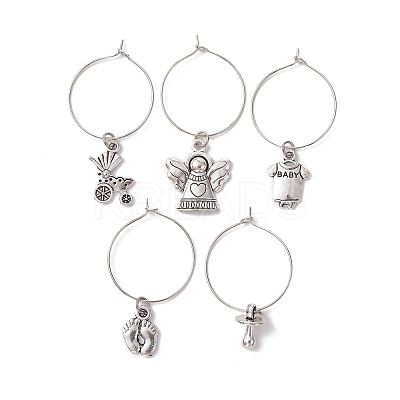 Alloy Wine Glass Charms AJEW-JO00210-1