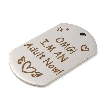 Non-Tarnish 201 Stainless Steel Pendants STAS-L079-12P-1