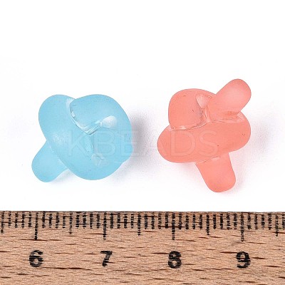Frosted Transparent Acrylic Beads FACR-T008-01M-1