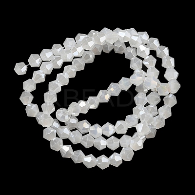 Imitation Jade Electroplate Glass Beads Strands EGLA-A039-J4mm-B06-1