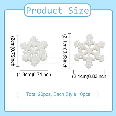 20Pcs 2 Styles Resin Cabochons CRES-YW0002-71-1