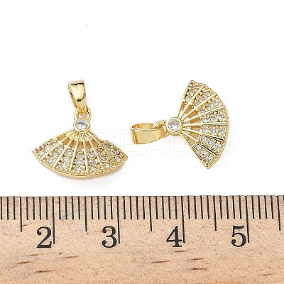 Brass Micro Pave Cubic Zirconia Pendants KK-I371-37G-01-1