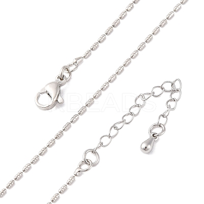 Brass Column Link Chain Necklaces for Women NJEW-D302-05P-1