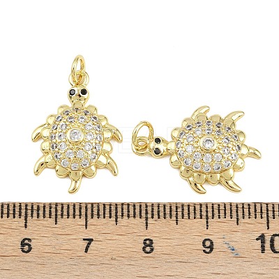 Brass Micro Pave Cubic Zirconia Pendants KK-D005-06A-G-1