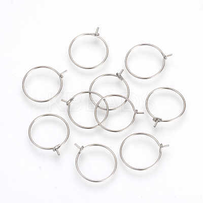 Tarnish Resistant 304 Stainless Steel Hoop Earrings STAS-R071-41-1