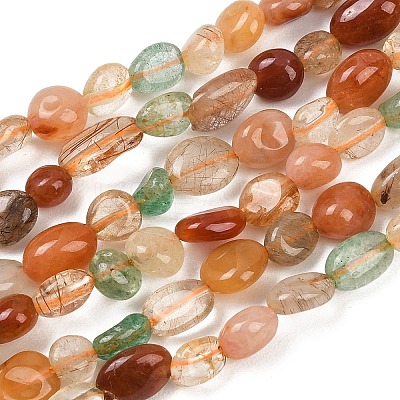 Natural Agate Nuggets Beads Strands G-B170-A02-1
