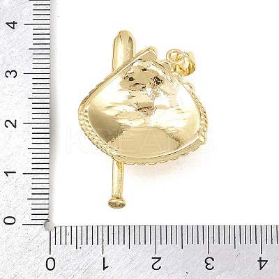 Brass Micro Pave Cubic Zirconia Pendants KK-Z145-06G-01-1