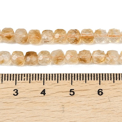 Heated Natural Citrine Beads Strands G-B175-C06-4x4mm-1