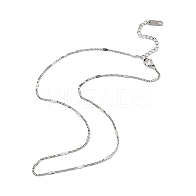 2MM 304 Stainless Steel Curb Chain Necklaces for Women Men NJEW-F351-04P-1