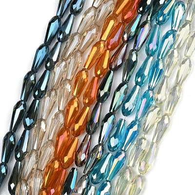 Electroplate Glass Beads Strands EGLA-L015-HP-B-1