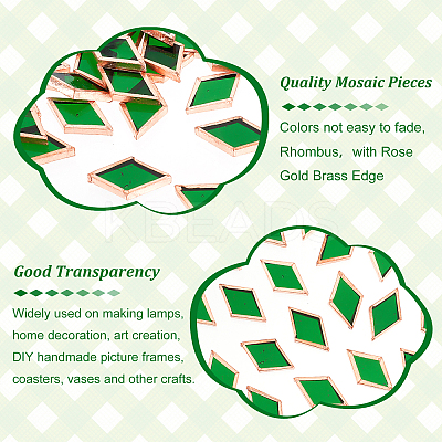 30Pcs Colored Glass Mosaic Tiles DIY-OC0009-43B-1