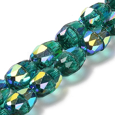 Electroplate Glass Beads Strands EGLA-D030-04C-1