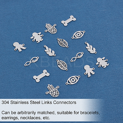 32Pcs 304 Stainless Steel Links Connectors STAS-UN0025-86-1
