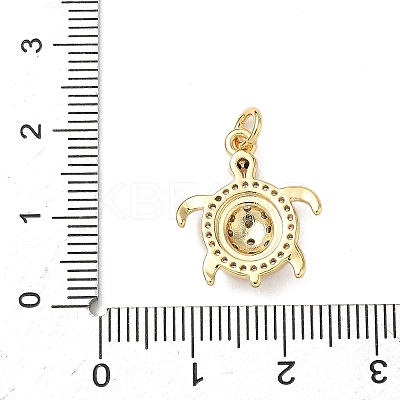 Brass Micro Pave Cubic Zirconia Pendants KK-D426-25F-G-1