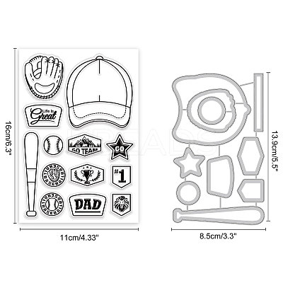 Baseball Theme DIY Scrapbook Making Kits DIY-GL0004-05-1