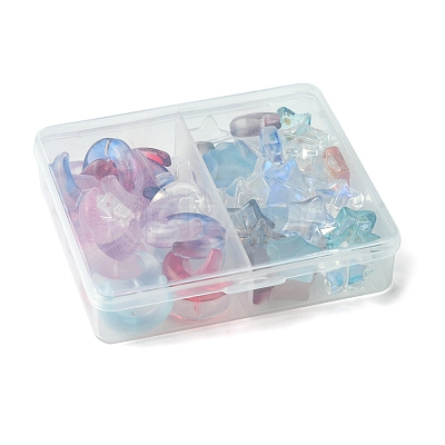 54Pcs Handmade Lampwork Beads and Glass Bead Sets LAMP-FS0001-14-1