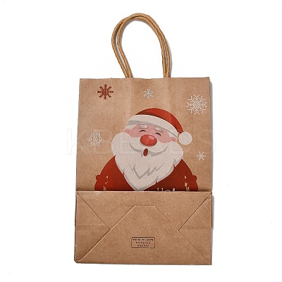 Christmas Theme Hot Stamping Rectangle Paper Bags LS-CARB-F011-02F-1