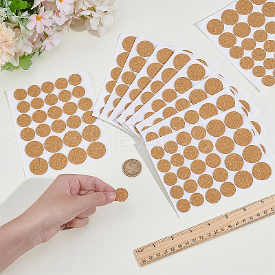 20 Sheets Cork Label Stickers AJEW-BC0009-59-1