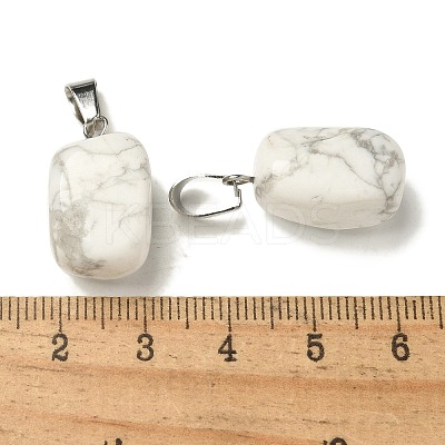 Natural Howlite Pendants G-Z067-03P-08-1
