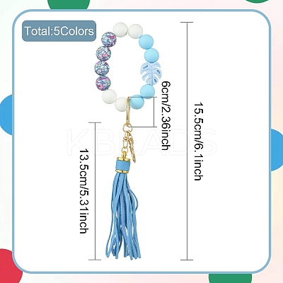 Silicone Beads Keychain KEYC-YW00193-01-1