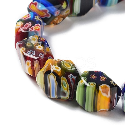 Handmade Millefiori Glass Bead Strands LAMP-G099-10-01A-1