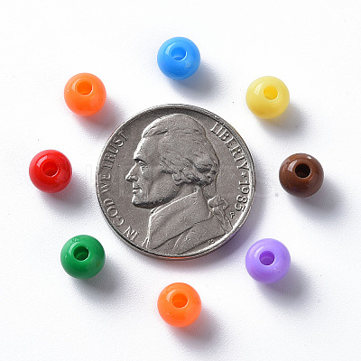 Opaque Acrylic Beads X-MACR-S370-C6mm-M2-1