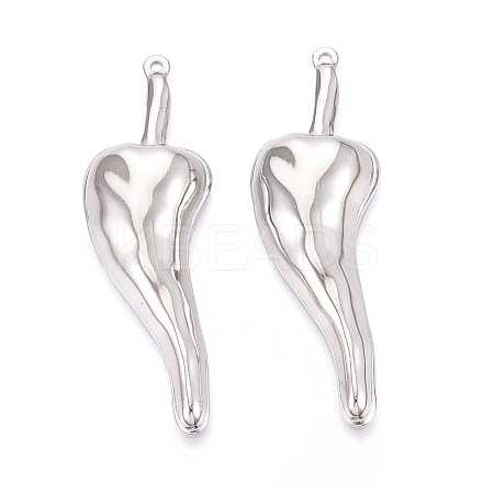 304 Stainless Steel Chili Pepper Big Pendants STAS-T067-42P-1