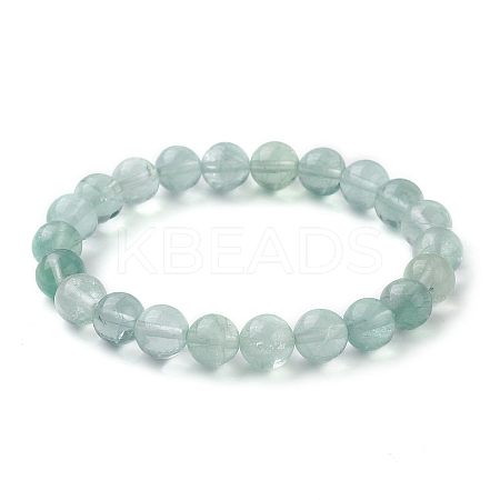 Natural Green Fluorite Stretch Bracelets for Women BJEW-JB10088-02-1