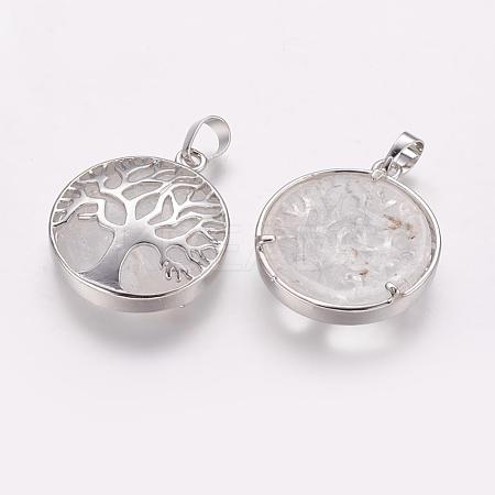 Natural Quartz Crystal Pendants G-E388-07P-1