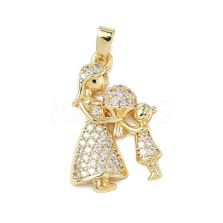 Brass Micro Pave Cubic Zirconia Pendants LS-ZIRC-I356-42G-1