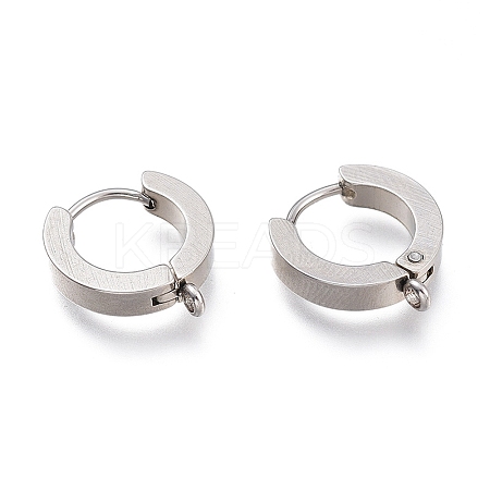 Tarnish Resistant 304 Stainless Steel Huggie Hoop Earrings Findings LS-STAS-I167-01A-P-1