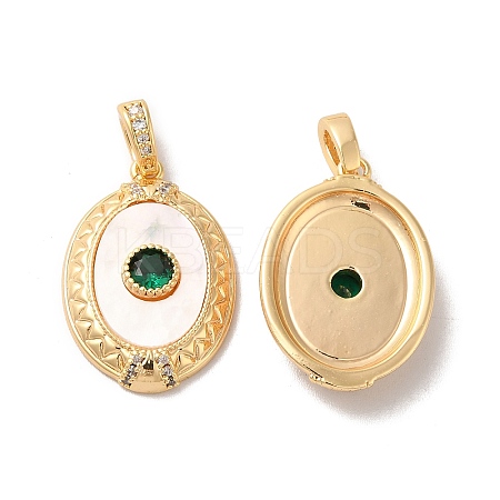 Brass Pave Cubic Zirconia Pendants KK-I703-08G-01-1