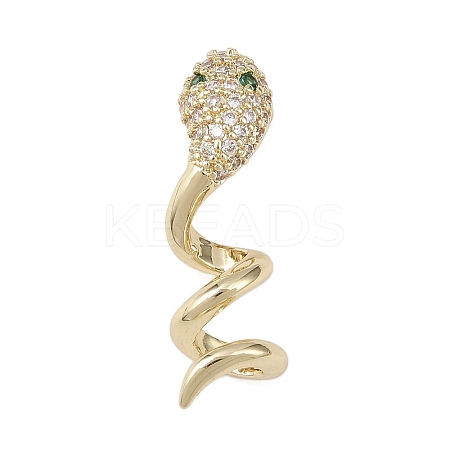 Brass Micro Pave Cubic Zirconia Pendants KK-F921-06G-1