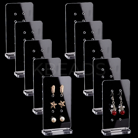 10-Hole Acrylic Vertical Earring Display Stands EDIS-WH0022-20A-1